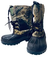 Crater Ridge Mens Camo Duck Boots Size 8 Brown Slip On Lace Up Tight Ins... - $36.44 CAD