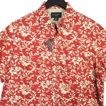 Black Brown 1826 Men&#39;s S/S Shirt Hawaiian Floral Island Print Red Size L... - £19.74 GBP