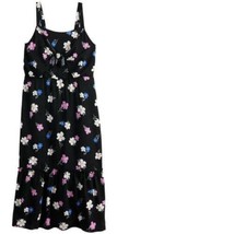Girls Dress SO Black Floral Striped Knot Front Midi Halter Beach Sundres... - £17.99 GBP