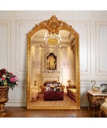Majestic Elegance: Antique-Style Gold Mirror - $2,578.12 CAD
