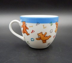 Tiffany &amp; Co Alphabet Bears Baby Cup Mug Blue Border 2006 - $15.99