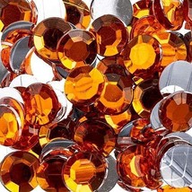 John Bead Acrylic Round Flat Back Rhinestones 12mm ss50 Orange 400pcsBag - $20.92