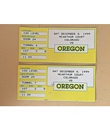 U of OREGON DUCKS BASKETBALL 1999 lot of 2 TICKET STUBS vs. Colorado FRE... - £4.61 GBP