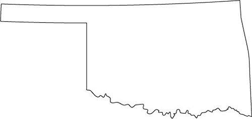 Picniva white Oklahoma OK map removable Vinyl Wall Decal Home Dicor 3 in... - $3.91