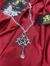 Alchemy P845 Goddess Necklace Gothic Pendant Moon Star Crystal wiccan IN HAND - £25.20 GBP