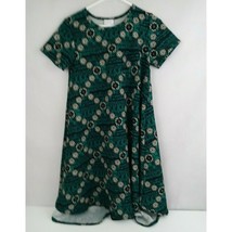 LuLaRoe Hi Low Pocket Dress Green With Black &amp; White Floral Size XXS - £8.37 GBP