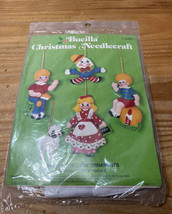Vintage Bucilla Christmas Jeweled Ornaments Nursery Rhymes 3391 Set 4 NEW - £23.64 GBP