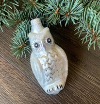 Owl Christmas glass ornaments,handblown Glass Christmas, handmade XMAS ornamemts - £10.49 GBP