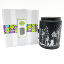 Scentsy Wax Warmer Black Forest Retired Full Size Matte Black Classic Wo... - $53.99