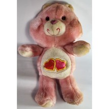 Care Bear Love A Lot 1983 13in Plush Pink Hearts Kenner Vintage - $18.70
