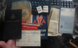 1952 American Airlines Ticket Stub from Mexico to US with extras in sleeve - £14.57 GBP