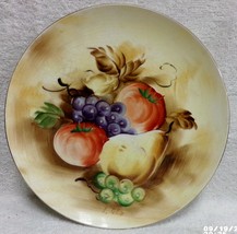 Enesco Japan Handpainted FRUIT 8 3/4&quot; Plate E2371 Artist Signed Vintage ... - $14.99