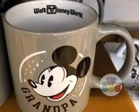 Disney World 4 Parks Mickey Mouse Grandpa Grey Mug NEW - $23.99