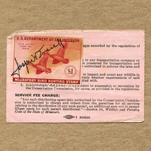 Migratory Bird Hunting Stamp 1943 $1 Sc. #RW10 Wood Ducks in Flight MO P... - $19.70
