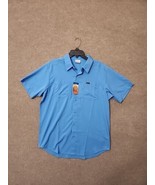 Columbia Red Eagle Lake Button Shirt Mens M Blue Lightweight Short Sleev... - £27.27 GBP