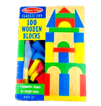 Melissa & Doug 100 Wooden Blocks NWT - $21.78