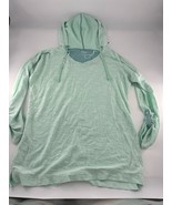 Columbia Shirt Womens Extra Large Green Blue Lightweight Hoodie Pullover... - $11.35