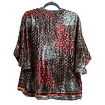 Anthropologie Bl-nk Velvet Duster Boho Hippie Gypsy Plum Kimono Robe NEW Short - £67.05 GBP