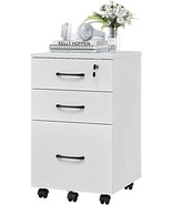 Panana 3 Drawer Wood Mobile File Cabinet, Small File Cabinet With Under-... - $113.01 CAD