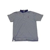 Peter Millar Men&#39;s Striped Golf Polo Shirt Purple White Size Medium - $285.35 MXN