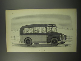 1956 Cartoon by Charles Addams - School Bus - £14.81 GBP