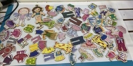 Teeny Tiny  Wooden Magnetic Dress Up 2 Dolls 80 clothes Mixed Lot 82 Pc. - £18.16 GBP