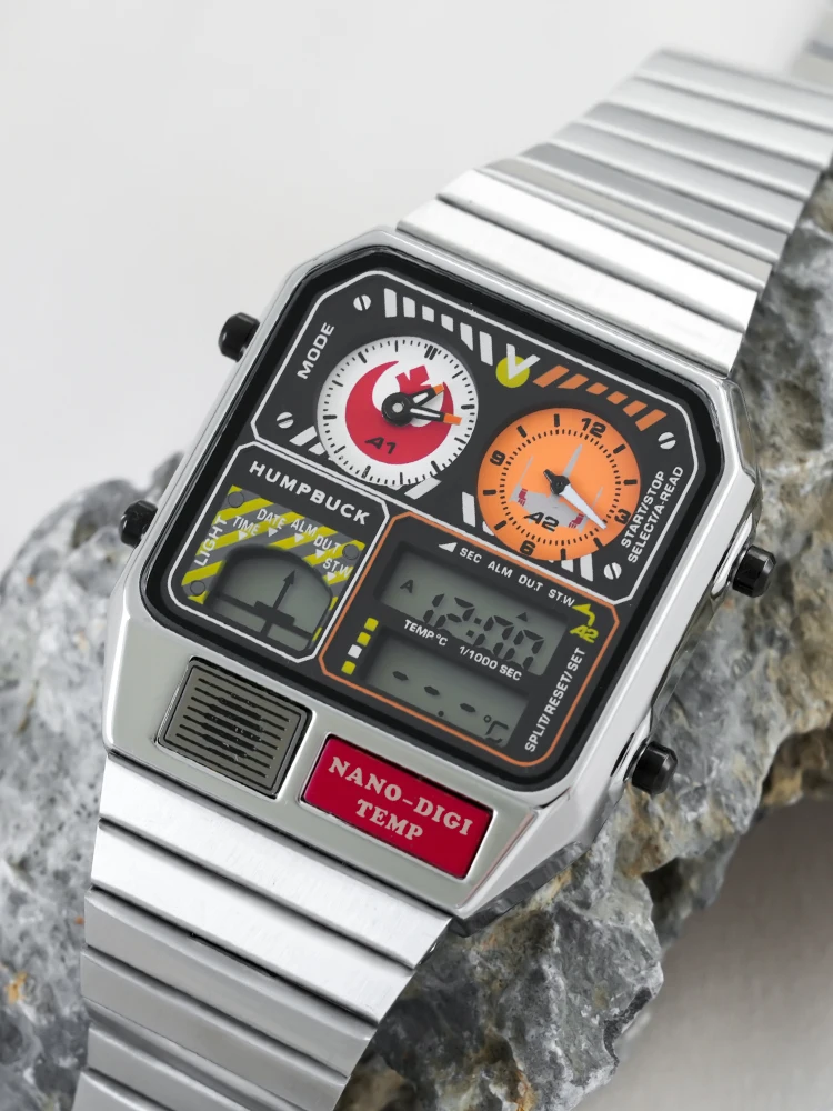 Square Dial Chronograph Quartz Watches for Men Fashion Digital Display A... - £48.11 GBP
