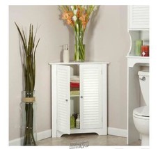 Ellsworth 3-Shelf Corner Cabinet White - £111.40 GBP