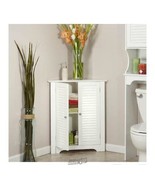 Ellsworth 3-Shelf Corner Cabinet White - £107.02 GBP