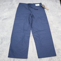 Dickies Pants Womens M Navy Petite Cargo Medical Uniform Scrub Pull On B... - $18.79