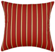 Sunbrella Harwood Crimson Indoor/Outdoor Striped Pillow - £24.62 GBP+