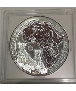 2013 RWANDA CHEETAH Fabulous 15 SQUARE CAPSULE 1 OZ 0.999 SILVER AFRICAN... - $64.95