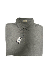 JOHNNIE-O SHORT SLEEVE CHEST POCKET 4 BUTTON POLO SHIRT HEATHER GRAY SMALL - £23.23 GBP