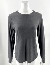 Cuddl Duds Stretch Thermal Top Size M Gray Long Sleeve Waffle Knit Shirt Womens - $14.85