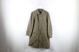 Vtg 50s 60s Streetwear Mens 38 Distressed Houndstooth Plaid Rain Coat Jacket USA - £47.44 GBP