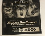 Murder She Purred Tv Guide Print Ad Ricki Lake TPA10 - £4.64 GBP