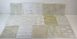 Vintage Lot Of 15 Chocolate Mold CANDY MOLD TRAYS Chocolate Soap Plaster - $14.84