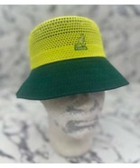 Men&#39;s Kangol Lime Green | Forest Green Double Mesh Lahinch Bucket Hat NWT - $204.14 CAD