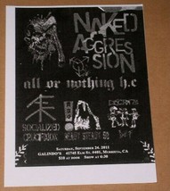 Naked Aggression Concert Promotional Ad Galindo&#39;s Murrieta California 2011 - £11.98 GBP
