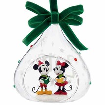 Disney Micky and Minnie Mouse Glass Drop Sketchbook Ornament - 2014 - £52.92 GBP