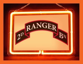 US Army Military 2nd Ranger Insignia Hub Bar Display Advertising Neon Sign - $79.99