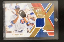 UD Derrek Lee 2009 SPx Baseball Card Game Worn Jersey Patch GJ-DL Chicago Cubs - £7.20 GBP