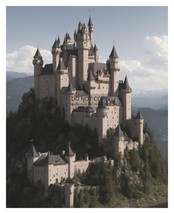 Medieval Stine Castle On A Hill 8X10 Fantasy Photo - £6.93 GBP