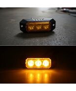 1pc 3-LED Emergency Strobe Light Ultra-Slim Mini Grille Flashing Amber, ... - $420.73 MXN
