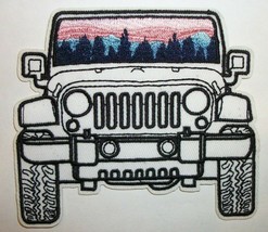 Jeep~Embroidered Patch~Off-Road~Crawler~Grill @ 3 5/8&quot; 3 3/8&quot;~Iron or Se... - £3.66 GBP