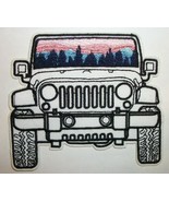 Jeep~Embroidered Patch~Off-Road~Crawler~Grill @ 3 5/8&quot; 3 3/8&quot;~Iron or Se... - £3.64 GBP