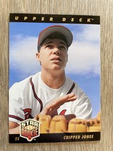 1992 Upper Deck Chipper Jones #24 Star Rookie RC Baseball Card - $3.00