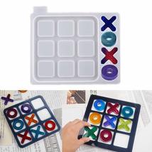 TMICE Tic Tac Toe Game Mold, DIY X O Silicone Resin Mold Kit Coffee Game Table B - £13.50 GBP