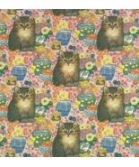 Popprint Stationery Box Cats Vases Floral Pink &amp; Gray 12 Cards Envs + Pe... - $34.64