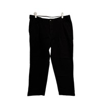 George Men&#39;s 42x32 Black Soot Pleated Front 100% Cotton Dress Pants - £13.27 GBP